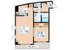パルコート西町 1LDKの間取り