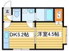 エミネンス美園　１１４ 1DKの間取り