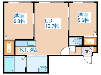 間取図 コローレN3E6