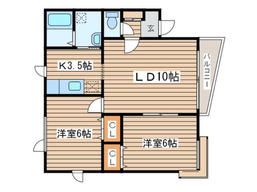 間取図 Ｓａｌｔ　Ｃａｐｅ