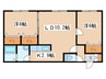 カトレア南郷２ 2LDKの間取り
