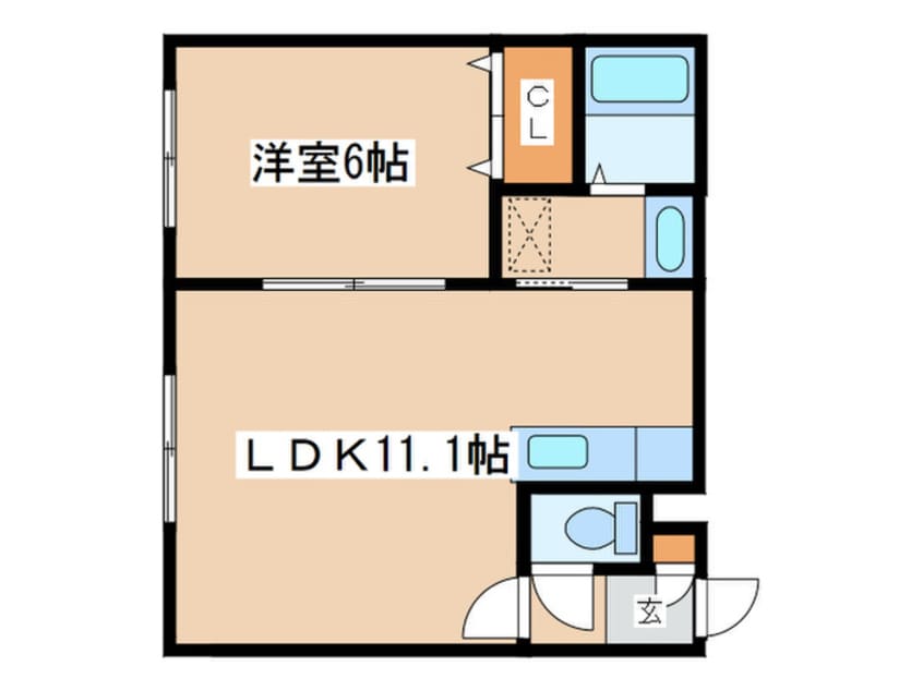 間取図 グランメ－ル南郷東