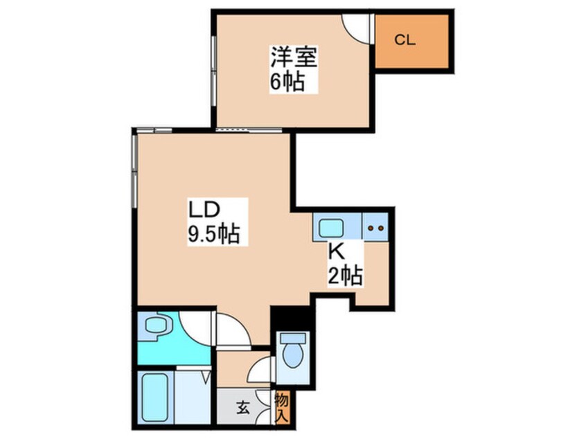 間取図 ミ・カラームN２１