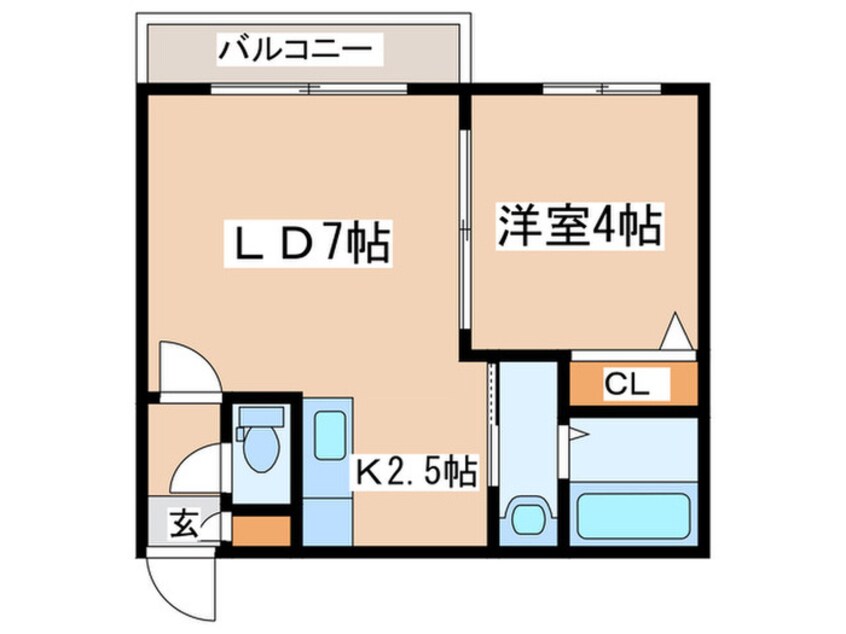 間取図 ワンペア月寒西