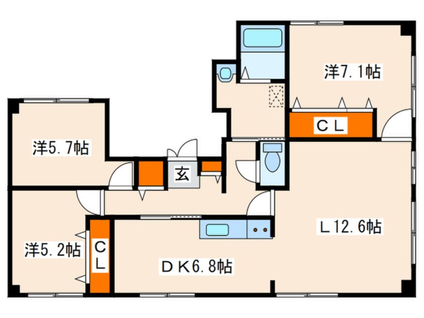 間取図 WEST23BLD