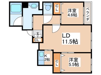 間取図 ピュアコ－ト宮の森