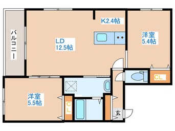 間取図 エアフォルク手稲