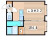 セルグレース北郷 1LDKの間取り