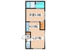グランメール本郷通１１北 1LDKの間取り