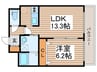 レジディア札幌駅ノース 1LDKの間取り