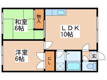 間取図 中屋ハイツ Ｂ棟