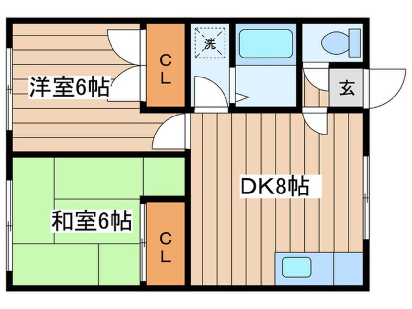 間取図 中屋ハイツ Ｂ棟