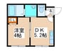 ノースイング28　参番館 1DKの間取り