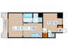 朝日プラザ偕楽園（708） 1LDKの間取り