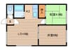シティハイムイ－ストワ－ド 2LDKの間取り