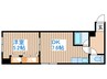 ルナハイツ南８条 1DKの間取り