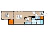 HUGA PREMIUM SUITE 1LDKの間取り