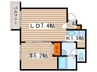 レジディア桑園 1LDKの間取り