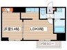 レジディア桑園 1LDKの間取り