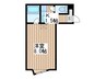 セジュ－ルＡ 1Kの間取り