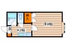 藤井ビル北１０条 1Kの間取り