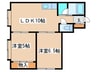 藤井ビル北１０条 2LDKの間取り