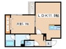 ＧｒａｎｄＲａｖｉｎｅ南郷通 1LDKの間取り