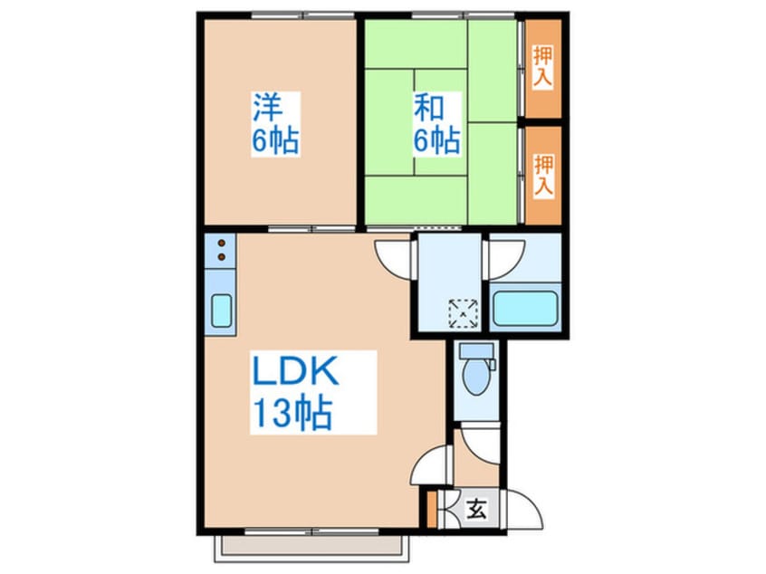 間取図 鈴真ハイツＢ