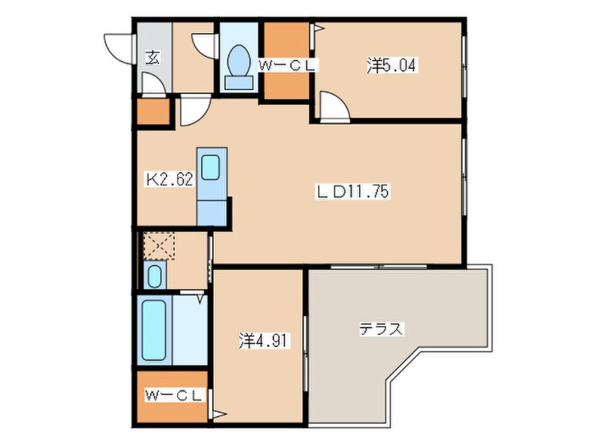 間取図 ラピスブラオ東区役所前