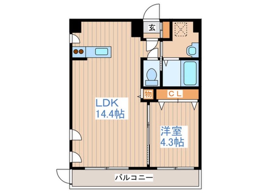 間取図 ラフレ平岸