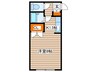 ベルウッド１５ 1Kの間取り