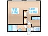 シャト－北２４条 1LDKの間取り