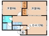 ラディアンスⅠ 2LDKの間取り