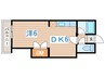 ロ－レル南６条 1DKの間取り