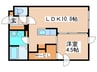 angelot HONGODORI 1LDKの間取り