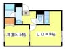 イーグルサウス１７Ａ 1LDKの間取り