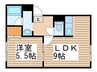 イーグルサウス１７Ｂ 1LDKの間取り