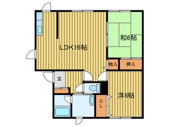 間取図 中のマンションＣ・Ｄ