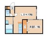 Lichtrare南郷 1LDKの間取り