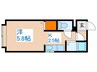 アメニティＳ２０ 1Kの間取り