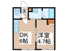 インヴェストＮ５ 1DKの間取り