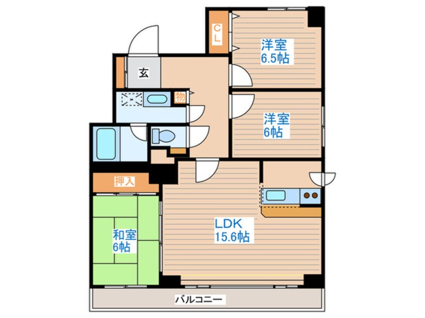 間取図 マンションクロダ山鼻１９条