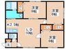 花コート 3LDKの間取り