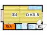 ラ・モンターニュ 1DKの間取り