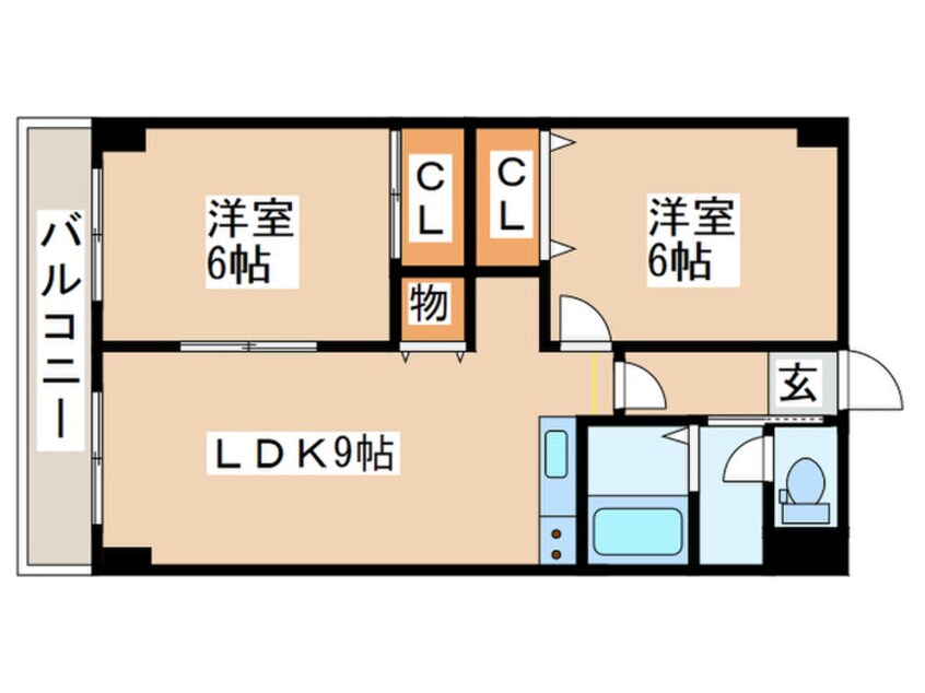 間取図 ローヤルハイツ西岡