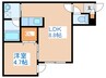 アム－ル大通東 1LDKの間取り