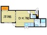 アム－ル大通東 1DKの間取り
