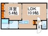 グランメール　環状通16 1LDKの間取り