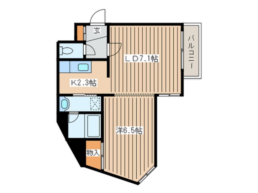 間取図 コ－ポげんじ菊水