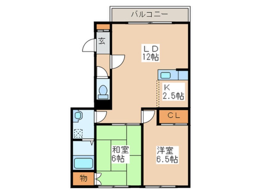 間取図 サンライズＭＳ ３Ｂ